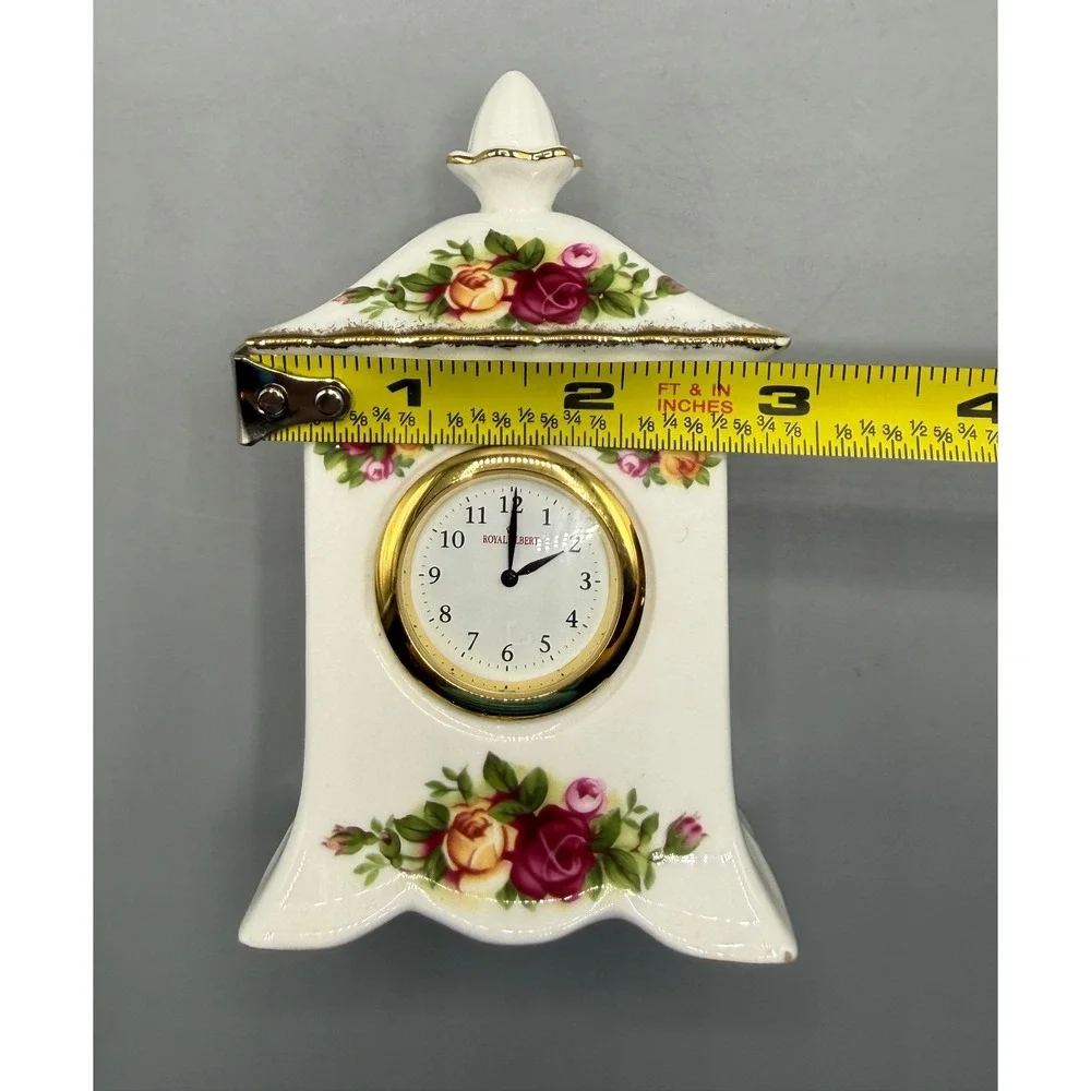 Royal Albert Old Country Roses Bone China Mini Carriage Clock *Doesn't Keep Time - Picture 8 of 15